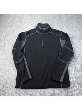 Kuhl Revel Quarter Zip Mens Pullover Sweater Size Large Dark Brown